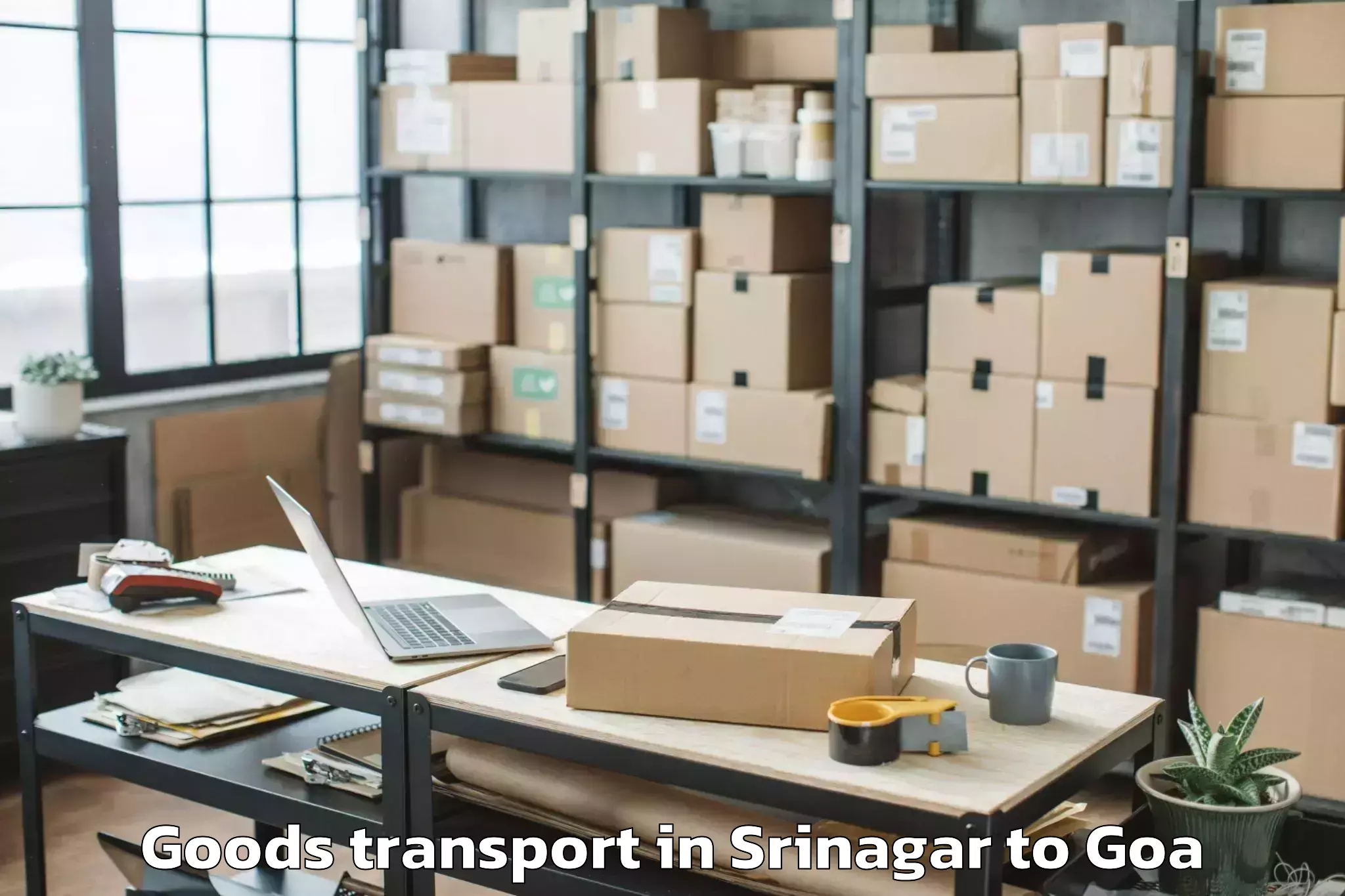 Top Srinagar to Sanguem Goods Transport Available